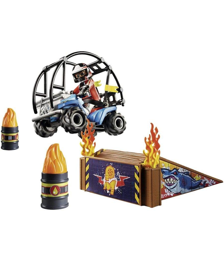 Playmobil starter pack stuntshow quad con rampa de fuego - Imagen 9