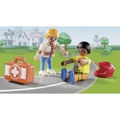 Playmobil duck on call accion ambulancia ayuda al piloto de carreras - Imagen 8