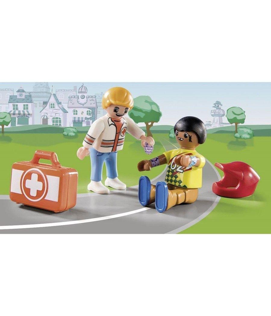 Playmobil duck on call accion ambulancia ayuda al piloto de carreras - Imagen 8