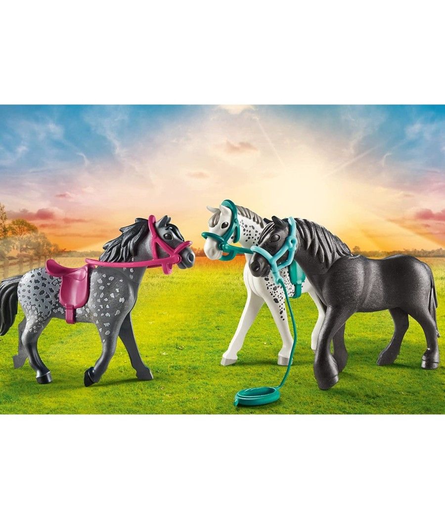 Playmobil 3 caballos: frison knabstrupper & andaluz - Imagen 5