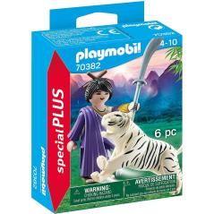 Playmobil luchadora asiatica con tigre - Imagen 4