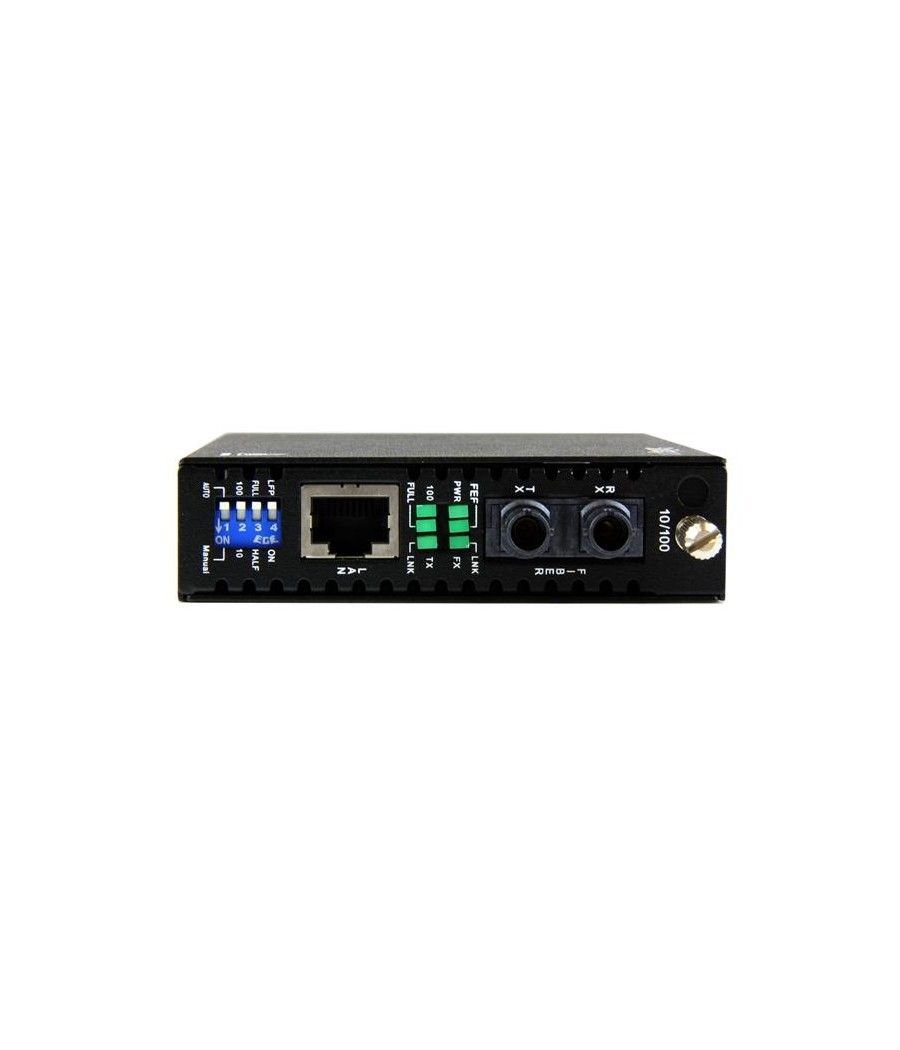 StarTech.com Conversor de Medios Ethernet 10/100 Mbps a Fibra Multi Modo Conector ST - 2km - Imagen 3