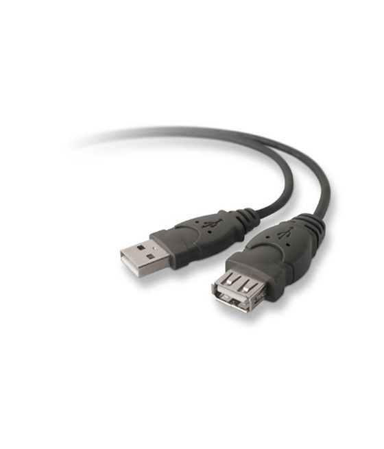 Belkin USB A/A 3 m cable USB USB 2.0 Negro - Imagen 1