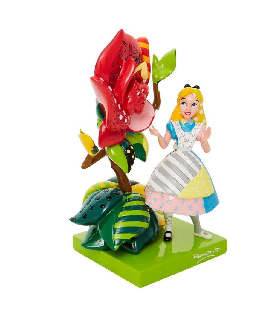 Figura enesco disney alicia en el pais de las maravillas alicia hablando con la rosa - Imagen 3