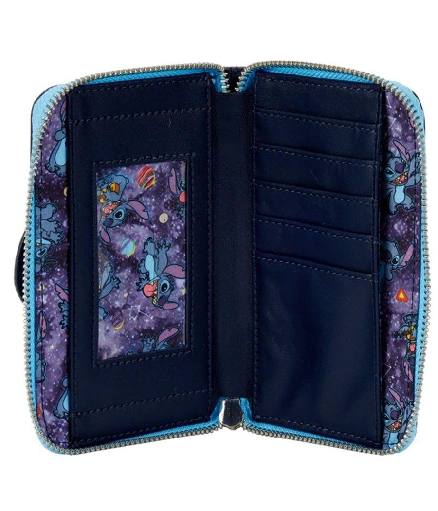 Cartera loungefly disney lilo & stitch aventura espacial lilo & stitch zip around wallet - Imagen 3