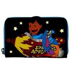 Cartera loungefly disney lilo & stitch aventura espacial lilo & stitch zip around wallet - Imagen 4