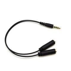 Cable conversor - adaptador phoenix de audio - auricular y microfono de 2 jack 3.5 hembra a 1 jack macho de 4 pines (audio - aur
