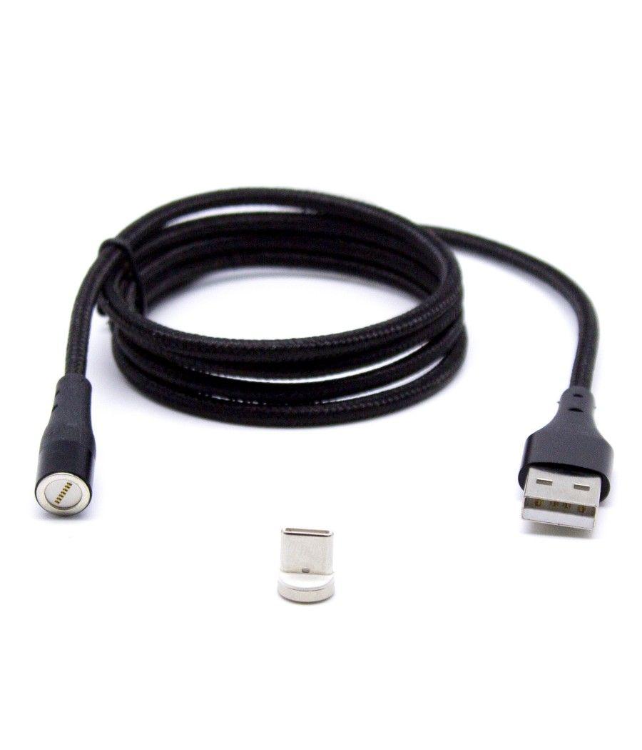 Cable de carga rapida magnetico usb tipo c phoenix 3a quick charge - 1 metro - transmision de datos - otg - led indicador - Imag