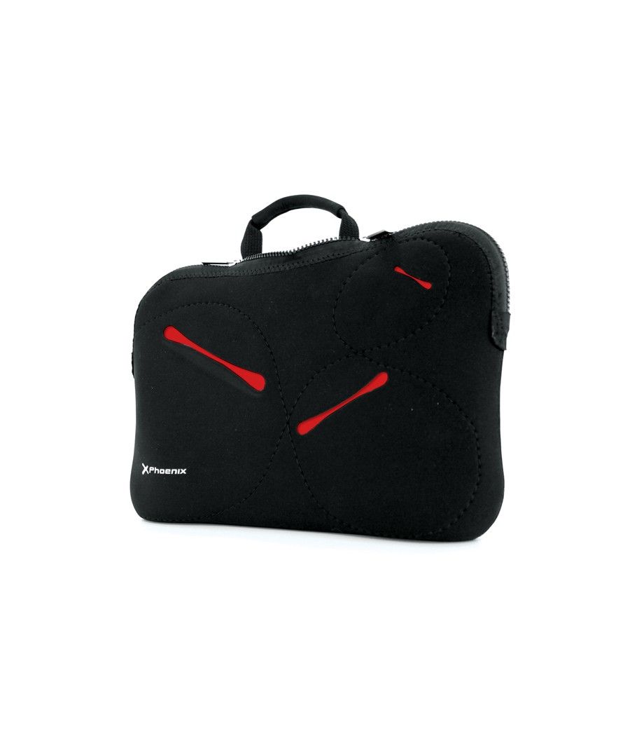 Funda - maletin sleeve neopreno phoenix stockholm para portatil netbook hasta 13.5pulgadas negro acabados rojo - Imagen 3