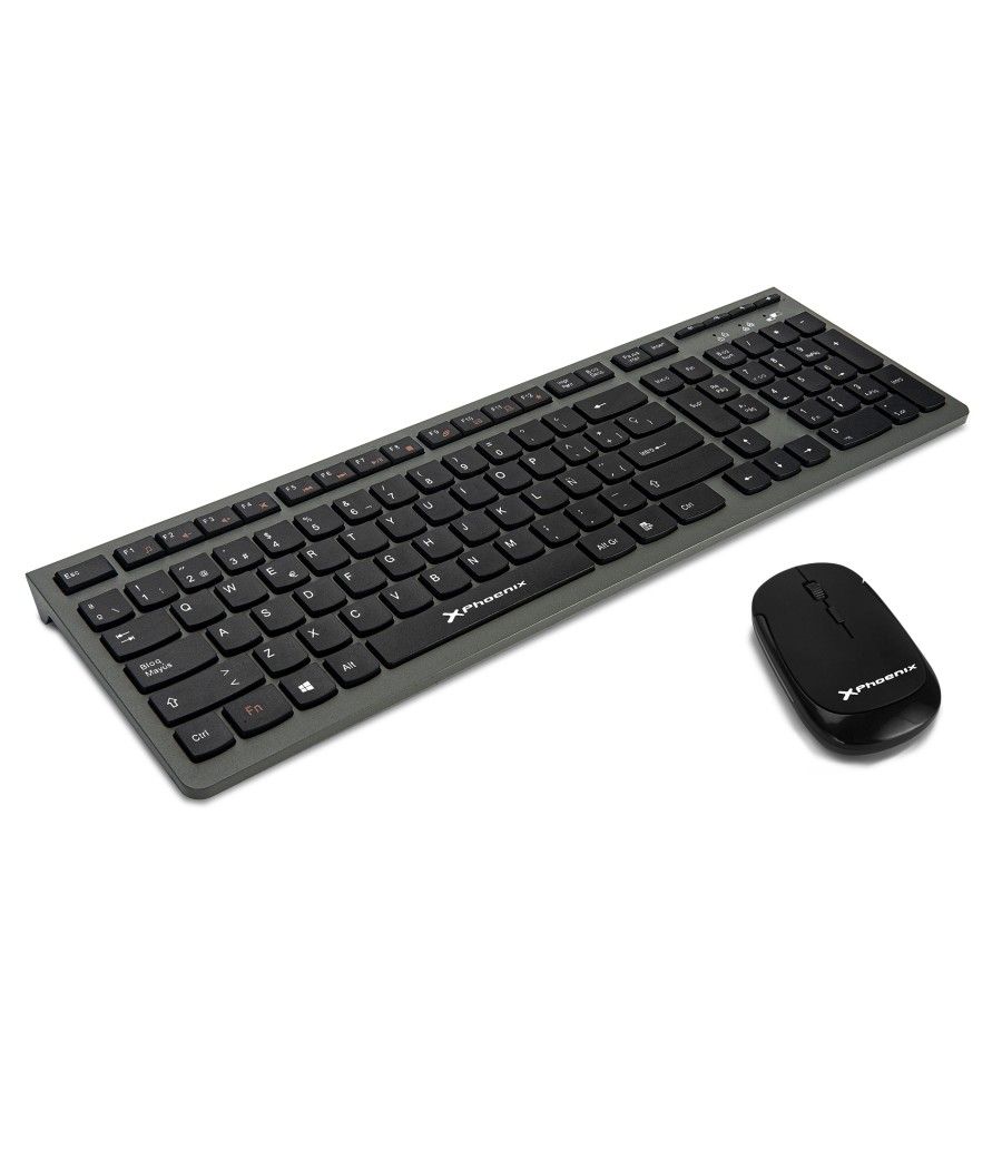 Combo inalambrico teclado multimedia y raton phoenix receptor usb 2.4ghz wireless raton 1000dpi diseño ultra delgado - Imagen 2