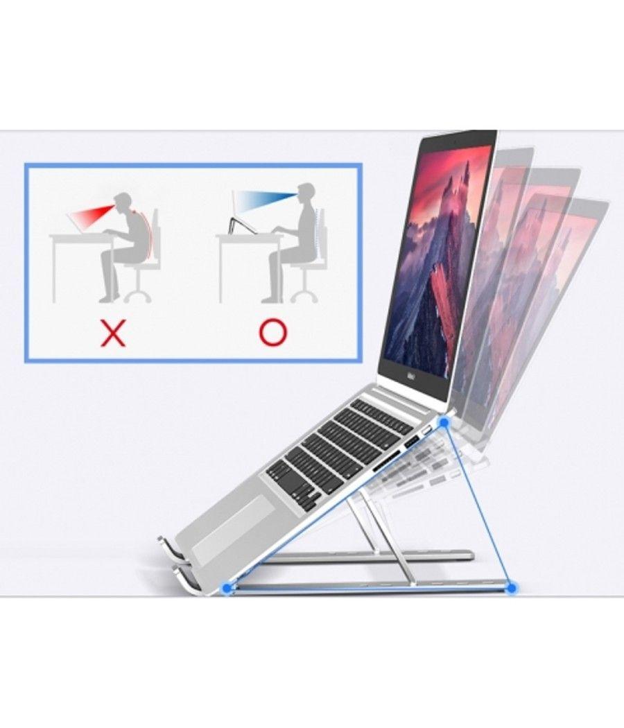Soporte - base de refrigeracion conceptronic para portatiles hasta 15.6pulgadas aluminio plegable - Imagen 4