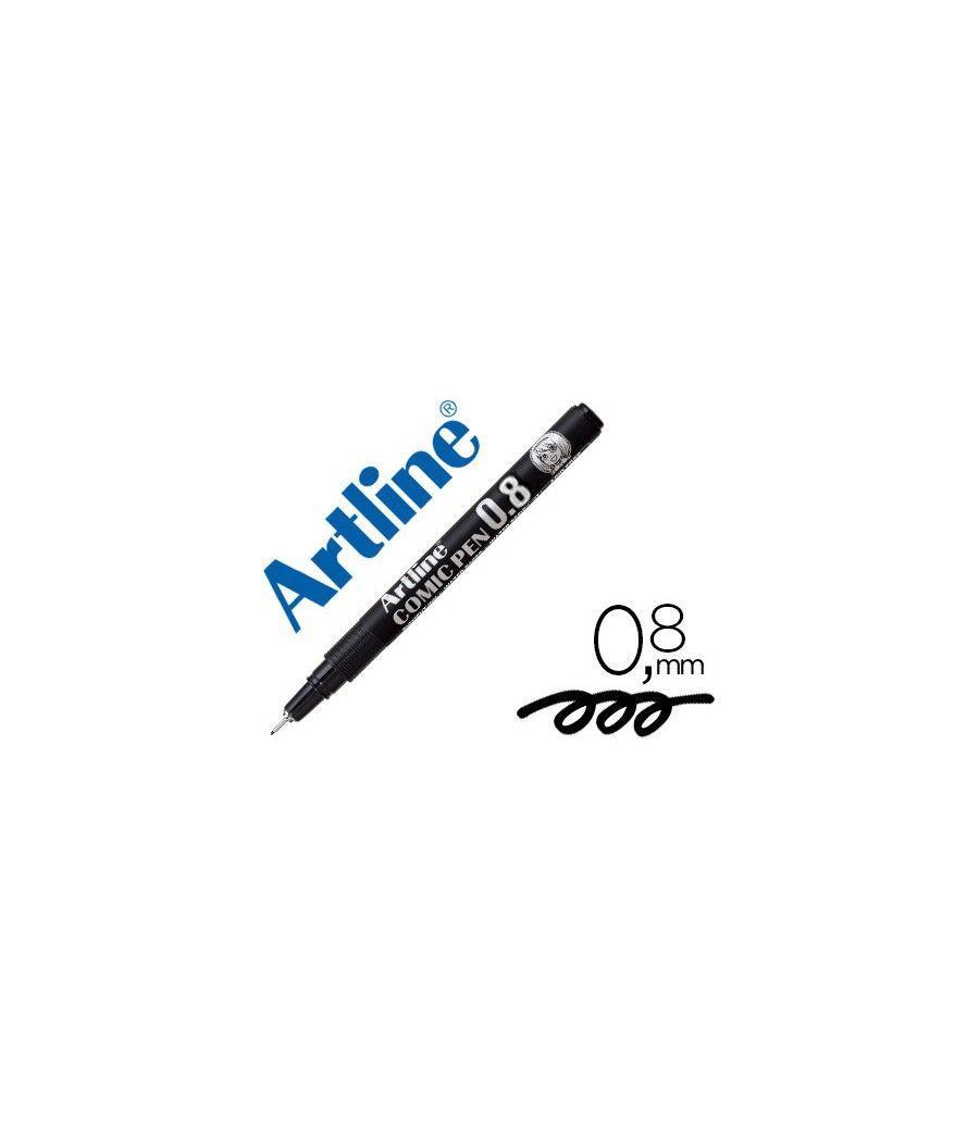 Rotulador artline calibrado micrométrico negro comic pen ek-288 punta poliacetal 0,8 mm resistente al agua pack 12 unidades - Im