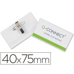 Identificador q-connect con pinza e imperdible kf17457 40x75 mm pack 25 unidades - Imagen 1