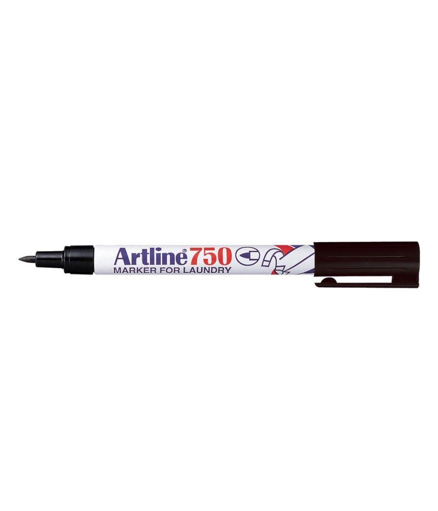 Rotulador artline marcador permanente ek-750 negro punta redonda 0,7 mm en blister brico para lavanderia - Imagen 2