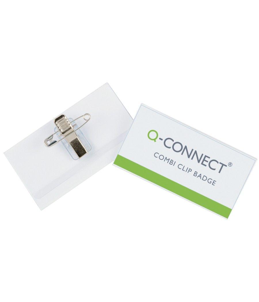 Identificador q-connect con pinza e imperdible kf01568 40x75 mm pack 50 unidades - Imagen 2