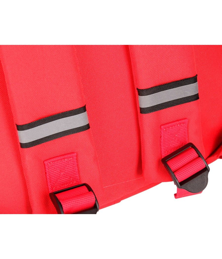 Cartera antartik mochila 2 asas y bolsillos exteriores rojo 300x115x390 mm - Imagen 11