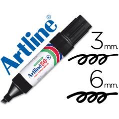 Rotulador artline marcador permanente ek-50 negro -punta biselada 6 mm -papel metal y cristal pack 12 unidades - Imagen 1