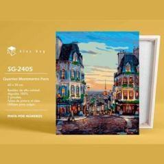 Alex bog set de pintura por nÚmeros quartier montmartre paris c/surtidos - Imagen 1