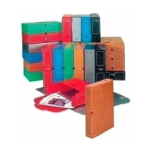 Carchivo caja archivo definitivo desplegado pp 100mm folio azul -50u- - Imagen 1