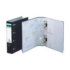 Elba archivador doble mecanismo lomo ancho rado a4 cartón extra rígido jaspeado negro
