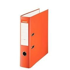 Esselte archivador palanca a4 lomo ancho pp interior forrado en papel rado cantoneras naranja - Imagen 1