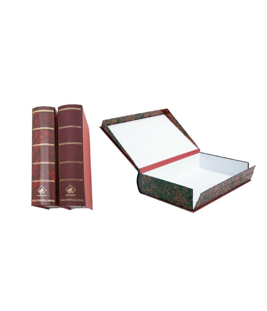 Mariola caja forma libro carton forrado folio prolongado lomo waflex 37,5x27x8,5cm - Imagen 1