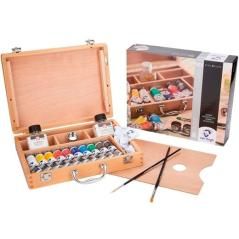 Talens van gogh set bÁsico caja de madera 10 tubos de 40ml pinturas al Óleo + accesorios c/surtidos - Imagen 1