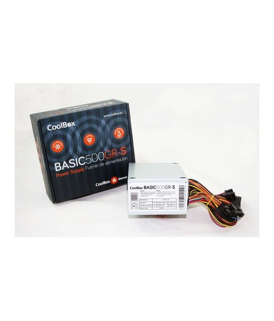 CoolBox BASIC500GR-S unidad de fuente de alimentación 500 W 20+4 pin ATX SFX Blanco - Imagen 1