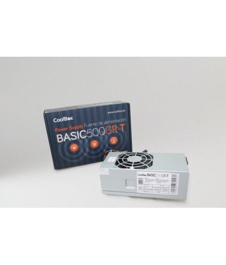 CoolBox BASIC500GR-T unidad de fuente de alimentación 500 W 20+4 pin ATX TFX Gris - Imagen 1