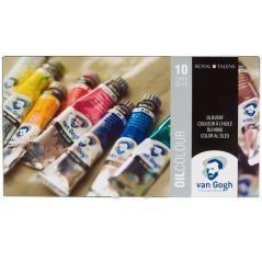 Talens van gogh estuche bÁsico de pinturas al Óleo con 10 tubos de 20ml colores surtidos - Imagen 1