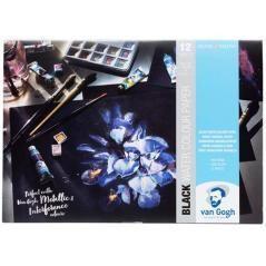 Talens van gogh bloc de papel 12 hojas 360gr para acuarela a4 negro - Imagen 1