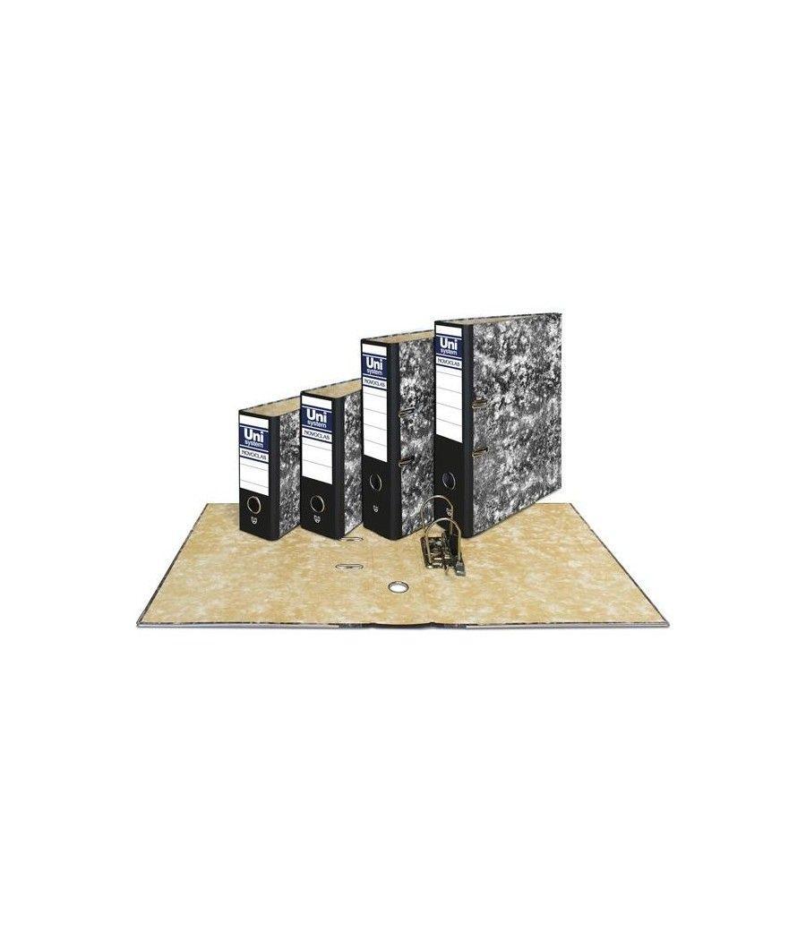 Unisystem novoclas archivador palanca 65mm a4 cartÓn forrado negro - Imagen 1