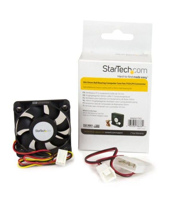StarTech.com FAN5X1TX3 ventilador de PC Carcasa del ordenador 5 cm Negro - Imagen 3