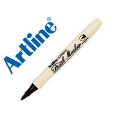 Rotulador artline supreme brush epfs pintura base de agua punta tipo pincel trazo fino marron oscuro pack 12 unidades - Imagen 1