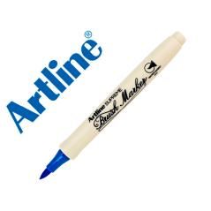 Rotulador artline supreme brush epfs pintura base de agua punta tipo pincel trazo fino azul ultramar pack 12 unidades - Imagen 1