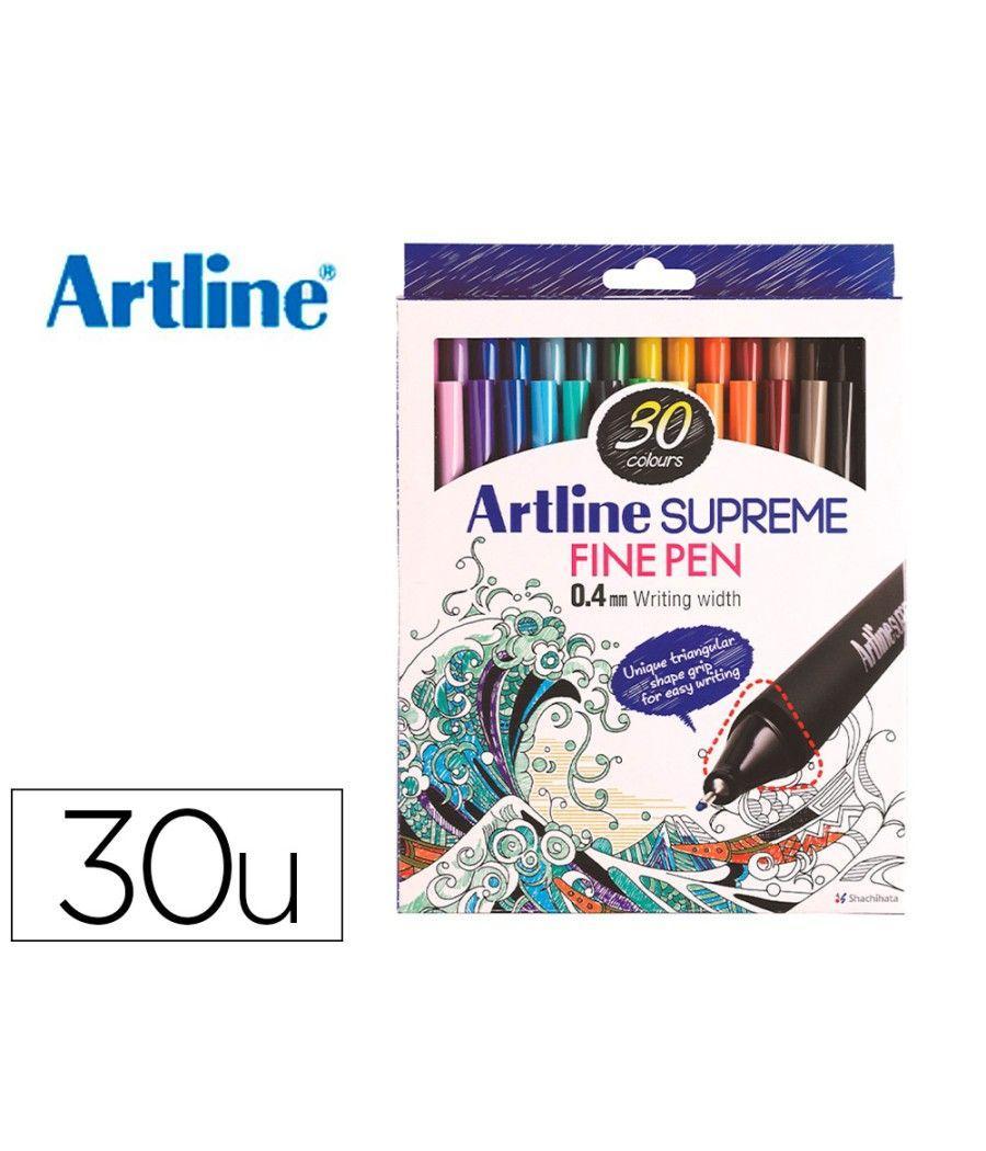 Rotulador artline supreme epfs200 fine liner punta de fibra 0,4 mm bolsa 30 unidades colores surtidos - Imagen 1