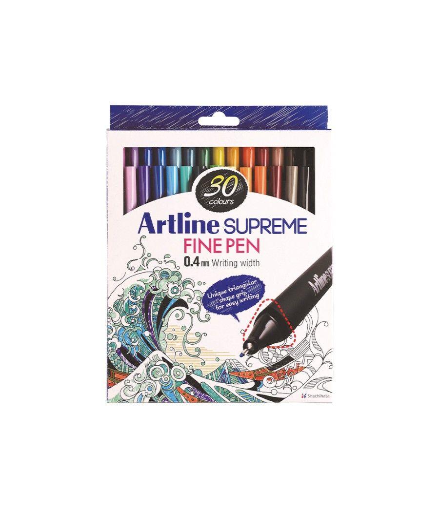 Rotulador artline supreme epfs200 fine liner punta de fibra 0,4 mm bolsa 30 unidades colores surtidos - Imagen 2