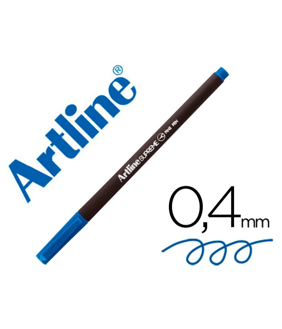 Rotulador artline supreme epfs200 fine liner punta de fibra azul ultramar 0,4 mm pack 12 unidades - Imagen 1