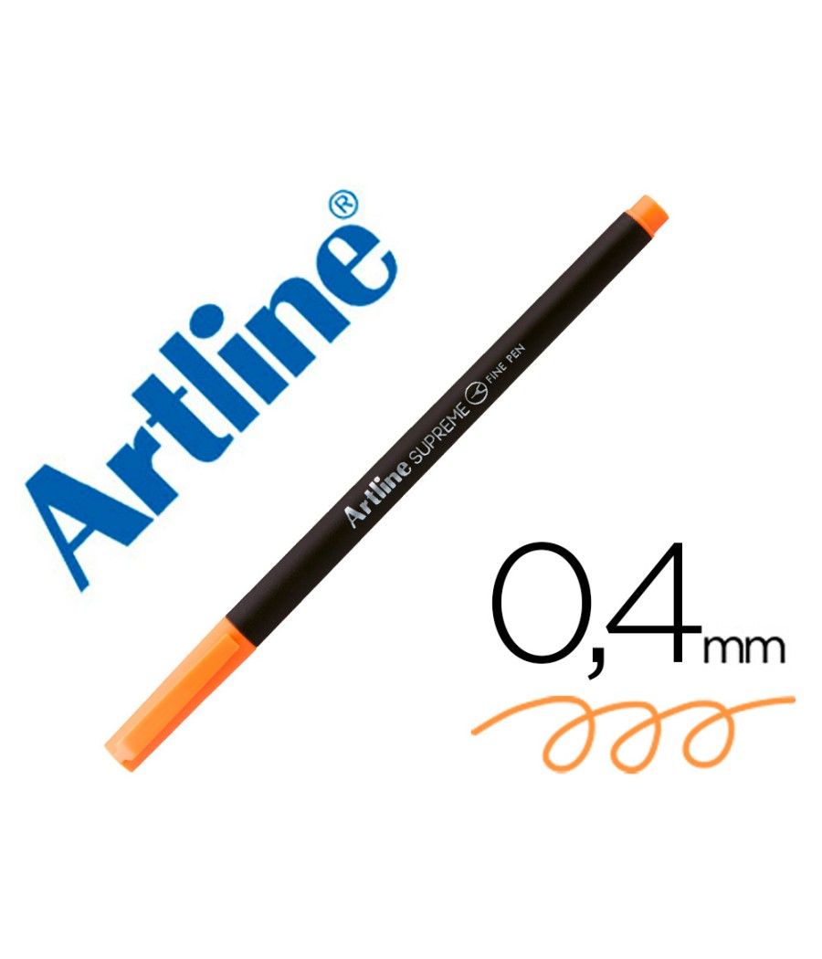 Rotulador artline supreme epfs200 fine liner punta de fibra naranja claro 0,4 mm pack 12 unidades - Imagen 1