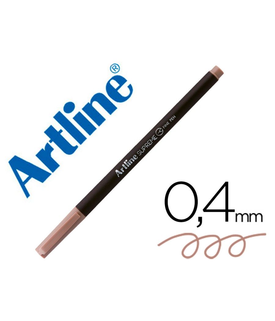 Rotulador artline supreme epfs200 fine liner punta de fibra marron claro 0,4 mm pack 12 unidades - Imagen 1