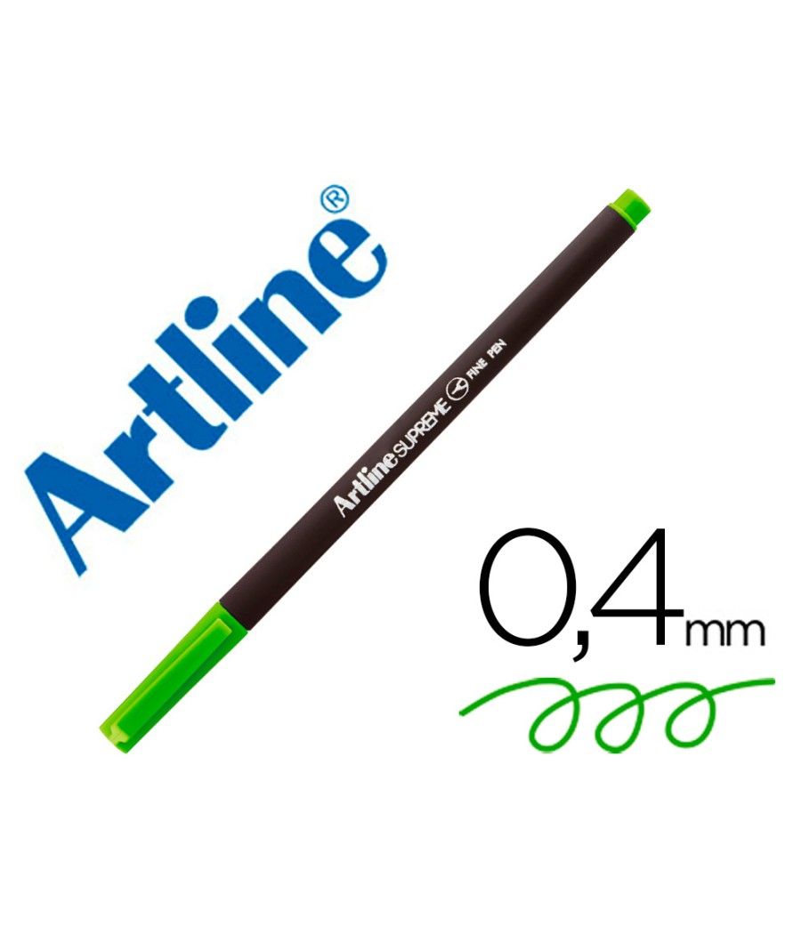 Rotulador artline supreme epfs200 fine liner punta de fibra amarillo limon 0,4 mm pack 12 unidades - Imagen 1