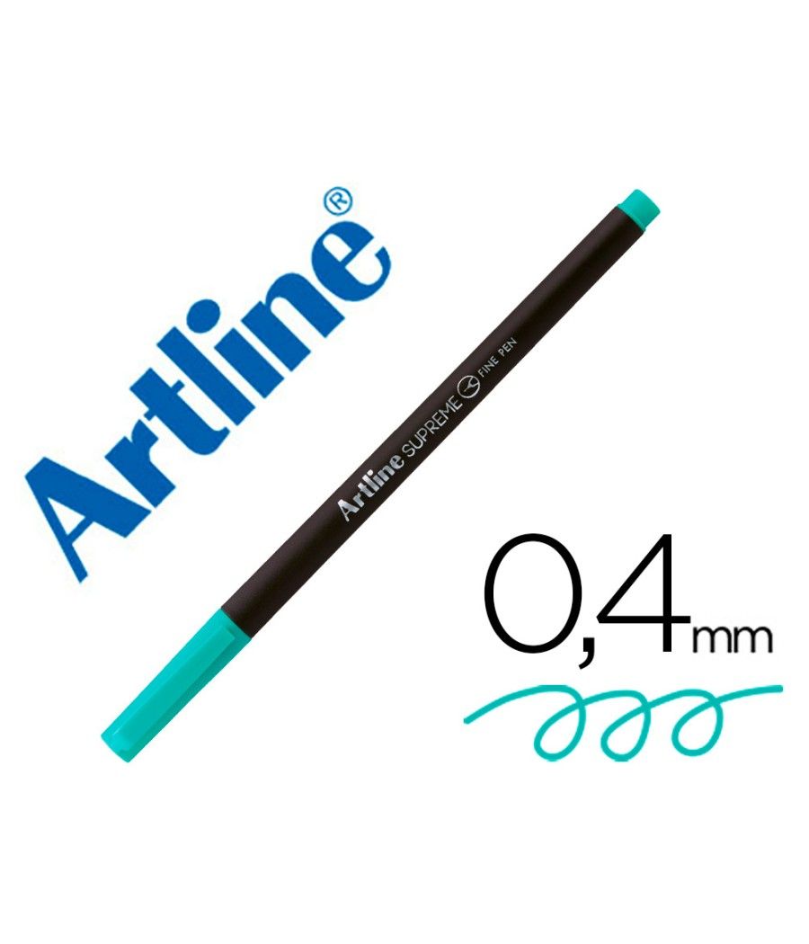 Rotulador artline supreme epfs200 fine liner punta de fibra turquesa claro 0,4 mm pack 12 unidades - Imagen 1