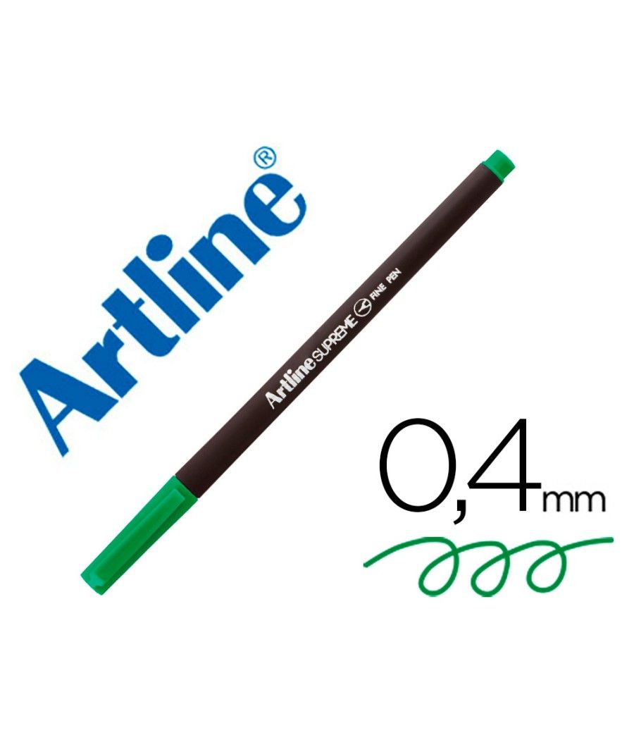 Rotulador artline supreme epfs200 fine liner punta de fibra verde 0,4 mm pack 12 unidades - Imagen 1
