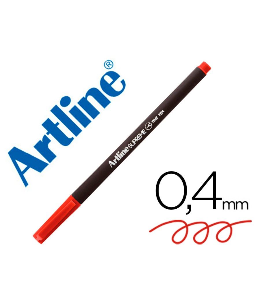 Rotulador artline supreme epfs200 fine liner punta de fibra rojo oscuro 0,4 mm pack 12 unidades - Imagen 1