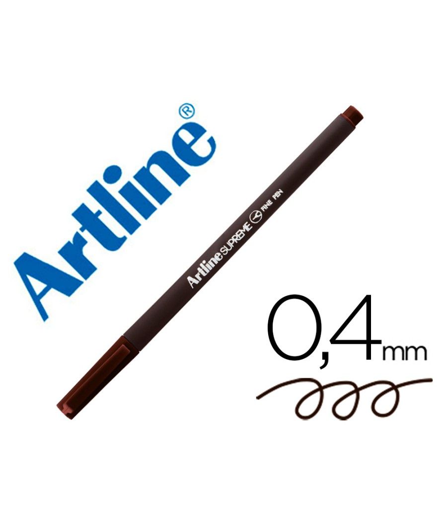 Rotulador artline supreme epfs200 fine liner punta de fibra marron oscuro 0,4 mm pack 12 unidades - Imagen 1
