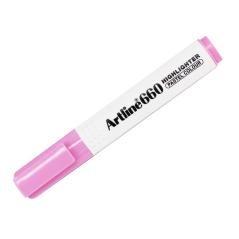 Rotulador artline fluorescente ek-660 rosa pastel punta biselada pack 12 unidades - Imagen 3