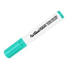 Rotulador artline fluorescente ek-660 verde pastel punta biselada pack 12 unidades - Imagen 3