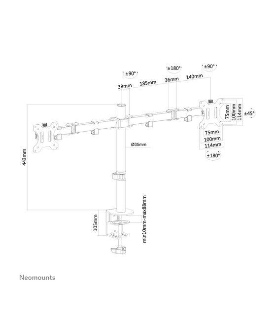 Neomounts by Newstar Soporte de escritorio para monitor - Imagen 3