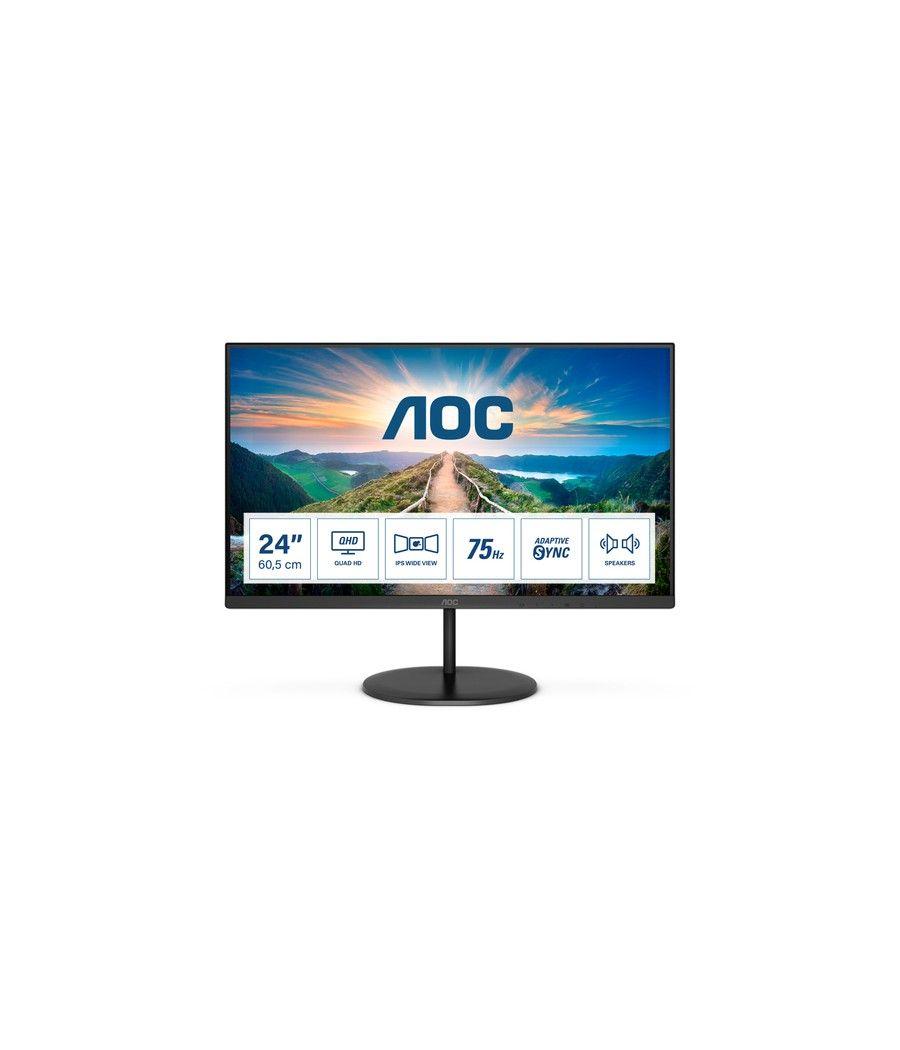 AOC V4 Q24V4EA LED display 60,5 cm (23.8") 2560 x 1440 Pixeles 2K Ultra HD Negro - Imagen 1