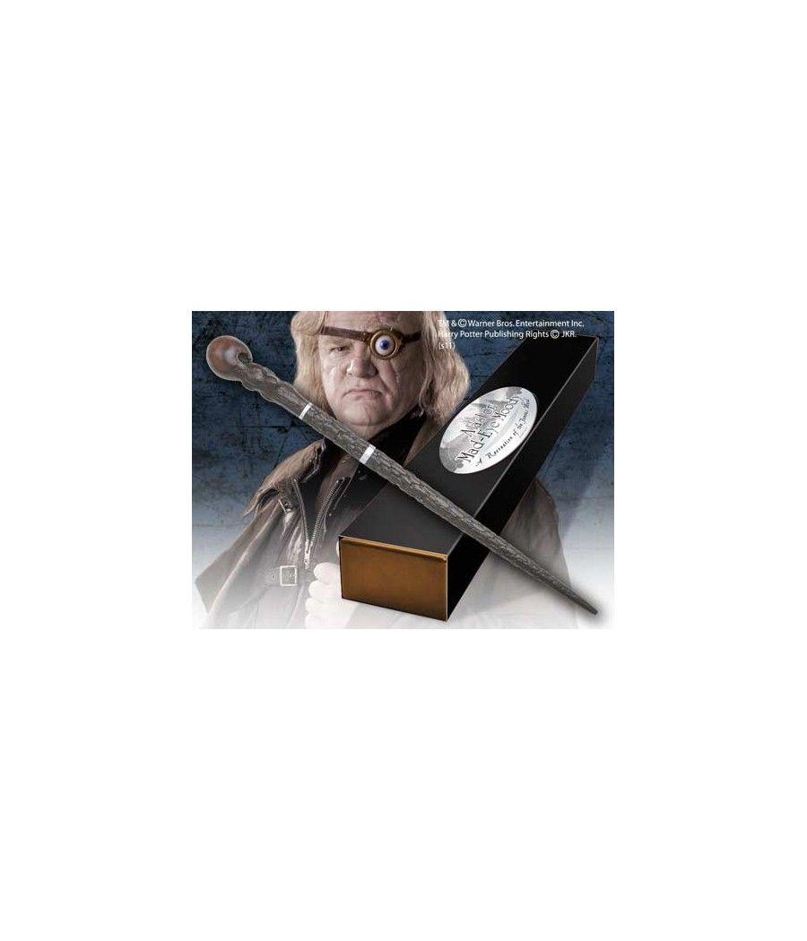 Replica the noble collection harry potter alastor moody varita con caja y placa de identificacion - Imagen 1